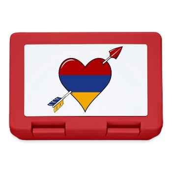Drapeau de l’Arménie coeur amoureux - Boîte à goûter - rouge - Devant