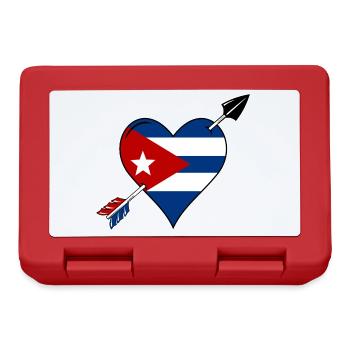 Cuba flag heart in love - Lunchbox - red - Front