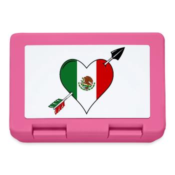 Mexico Flag Heart Love - Lunchbox - pink - Front