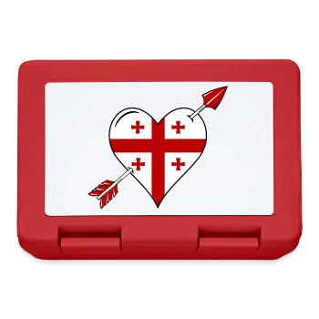 Géorgie drapeau coeur amour - Boîte à goûter - rouge - Devant