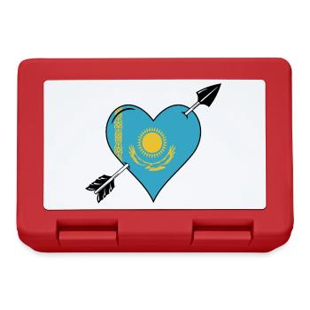 Kazakhstan flag heart love - Lunchbox - red - Front