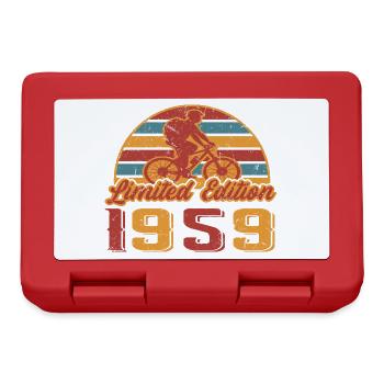 Fahrrad Fahrradfahrer Bike Geburtstag Baujahr 1959 - Brotdose - Rot - Vorne