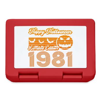 Halloween Kürbis Geburtstag 1981 Vintage - Brotdose - Rot - Vorne