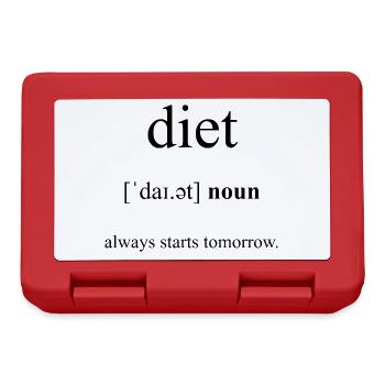 Diet | Diät Definition Dictionary - Brotdose - Rot - Vorne