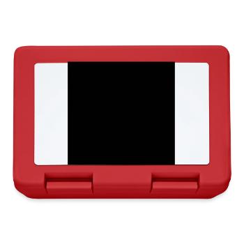Rectangle black vector - Lunchbox - red - Front
