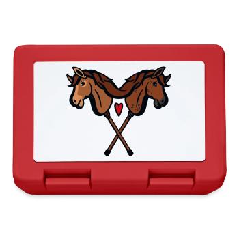 hobby horsing love hobby horse Steckenpferd - Brotdose - Rot - Vorne