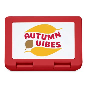Autumn vibes (curved leaves) - Lunchbox - red - Front