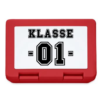 KLASSE 1- Erstklässler Schulanfänger Einschulung - Brotdose - Rot - Vorne