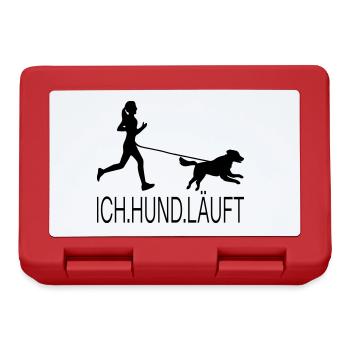 Canicross Hovawart Joggen Hund Hundespruch Sport - Brotdose - Rot - Vorne