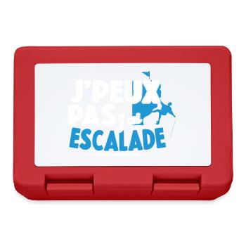 Je Peux Pas J'ai Escalade Cadeau Grimpeur Montagne - Boîte à goûter - rouge - Devant