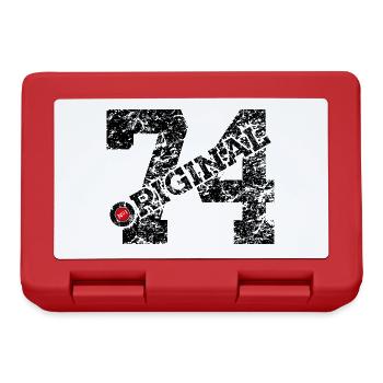 52. GEBURTSTAG 52 JAHRE ORIGINAL 1974 - Brotdose - Rot - Vorne