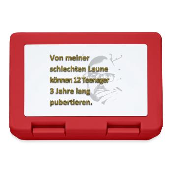 Ironischer Spruch für Teenager - Brotdose - Rot - Vorne