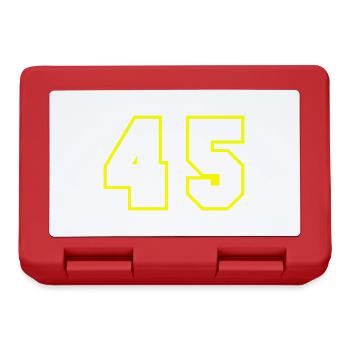 45 Zahl symbol - Brotdose - Rot - Vorne