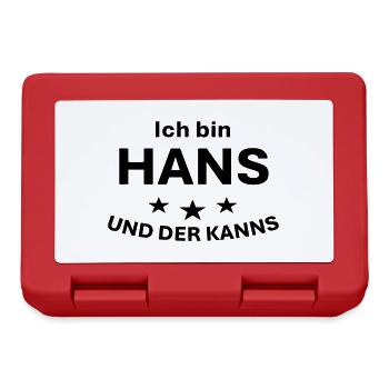Ich bin Hans und der kanns - Brotdose - Rot - Vorne