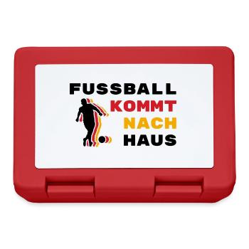 EM2024 Fußball Fußball kommt nach Haus Deutschland - Brotdose - Rot - Vorne