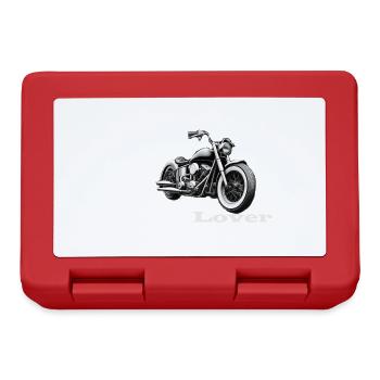 Bobber Lover weiß - Brotdose - Rot - Vorne