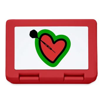 Dart - Darts - Dartspieler - Dart Geschenke - Brotdose - Rot - Vorne