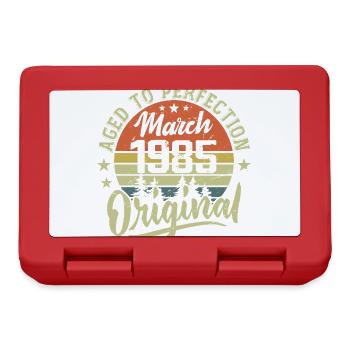 Rétro Mars 1985 Cadeau Mars 1985 Né en Mars 1985 - Boîte à goûter - rouge - Devant