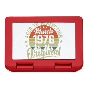 Rétro Mars 1976 Cadeau Mars 1976 Né en Mars 1976 - Boîte à goûter - rouge - Devant