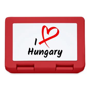 I Love Hungary Ich Liebe Ungarn Herz Geschenk - Brotdose - Rot - Vorne
