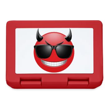 EMOJI devil with sunglasses funny design - Lunchbox - red - Front