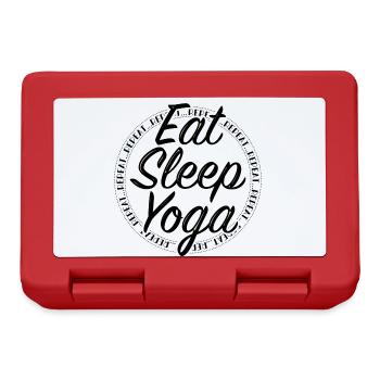 Essen, Schlafen, Yoga, Wiederholen - Wellness-Routine - Brotdose - Rot - Vorne
