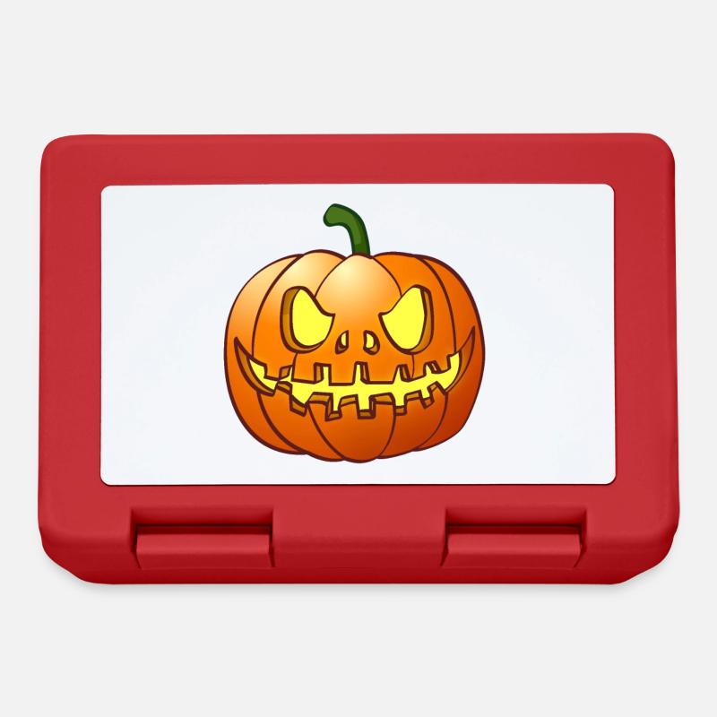 The Scary Halloween Pumpkin Lantern illustration - Lunchbox - red