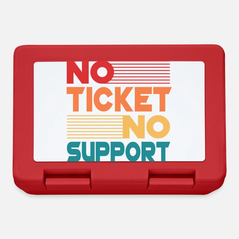 No Ticket No Support Informatiker IT Administrator - Brotdose - Rot