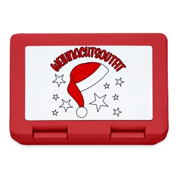 Weihnachten 2026 Outfit rot Weihnachtsoutfit 2026 - Brotdose - Rot - Vorne
