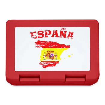 Spain Flag Map used - Lunchbox - red - Front