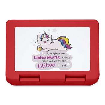 Kittykatacorn Einhornkatze - Brotdose - Rot - Vorne