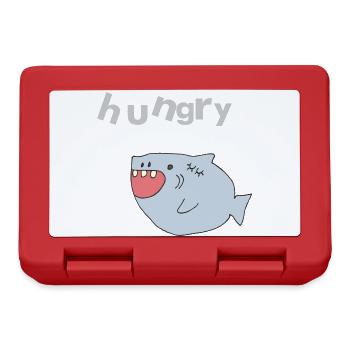 haifisch hungry - Brotdose - Rot - Vorne