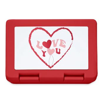Valentine #AllaHjärtansDag - Love #LoveIsInTheAir - Lunchbox - red - Front