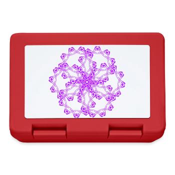Random patterns circled - Lunchbox - red - Front
