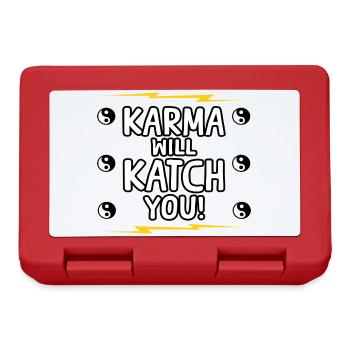 Karma Will Catch You Funny Sarcasm Positivity - Lunchbox - red - Front