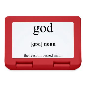God | Gott Definition Dictionary - Brotdose - Rot - Vorne
