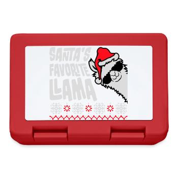 Santa's Favorite Llama Cool Side Sunglasses - Lunchbox - red - Front