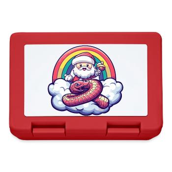 Snake Cobra Santa Claus Christmas - Lunchbox - red - Front
