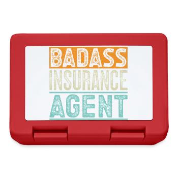Insurance Agent Badass Funny Insurance Broker - Lunchbox - red - Front