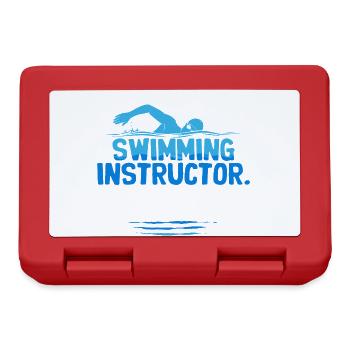 Schwimmlehrer Best Swimming Instructor Ever - Brotdose - Rot - Vorne