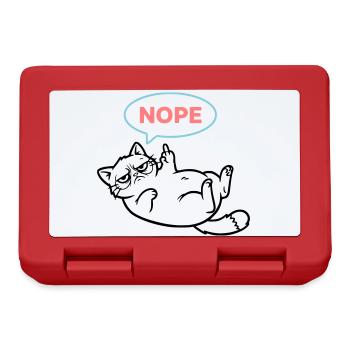 Chat Nope Bulle de Dialogue Colorée - Boîte à goûter - rouge - Devant