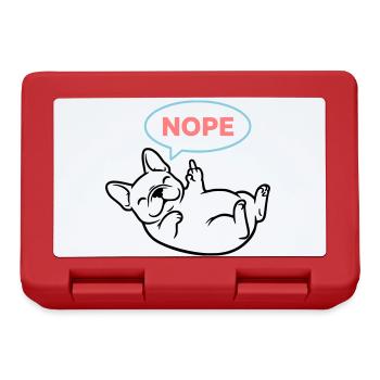 Frenchie Dog Nope Comic Coloré - Boîte à goûter - rouge - Devant
