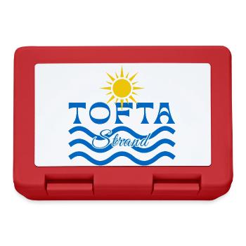Tofta Strand-Soleil et Vagues - Boîte à goûter - rouge - Devant