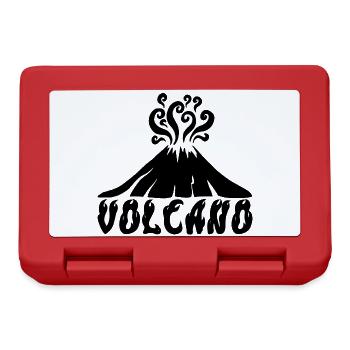 Schwarzer Vulkan - Brotdose - Rot - Vorne