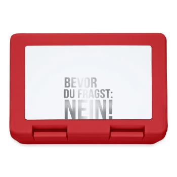 Bevor du fragst: Nein! - Brotdose - Rot - Vorne