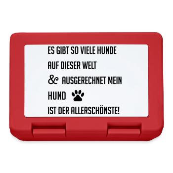 Schönster Hund Hundespruch Hund Hundebesitzer - Brotdose - Rot - Vorne