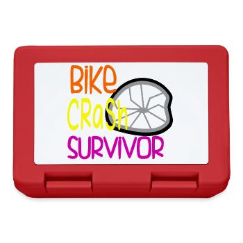 Bike Crash Survivor Humor Mountainbiken Lustig - Brotdose - Rot - Vorne