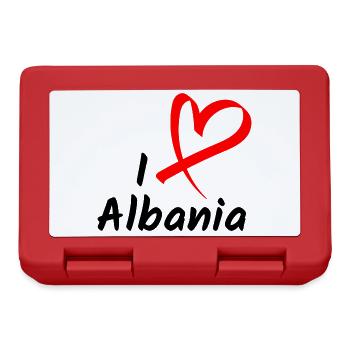 J’aime l’Albanie J’aime l’Albanie Cadeau de cœur - Boîte à goûter - rouge - Devant