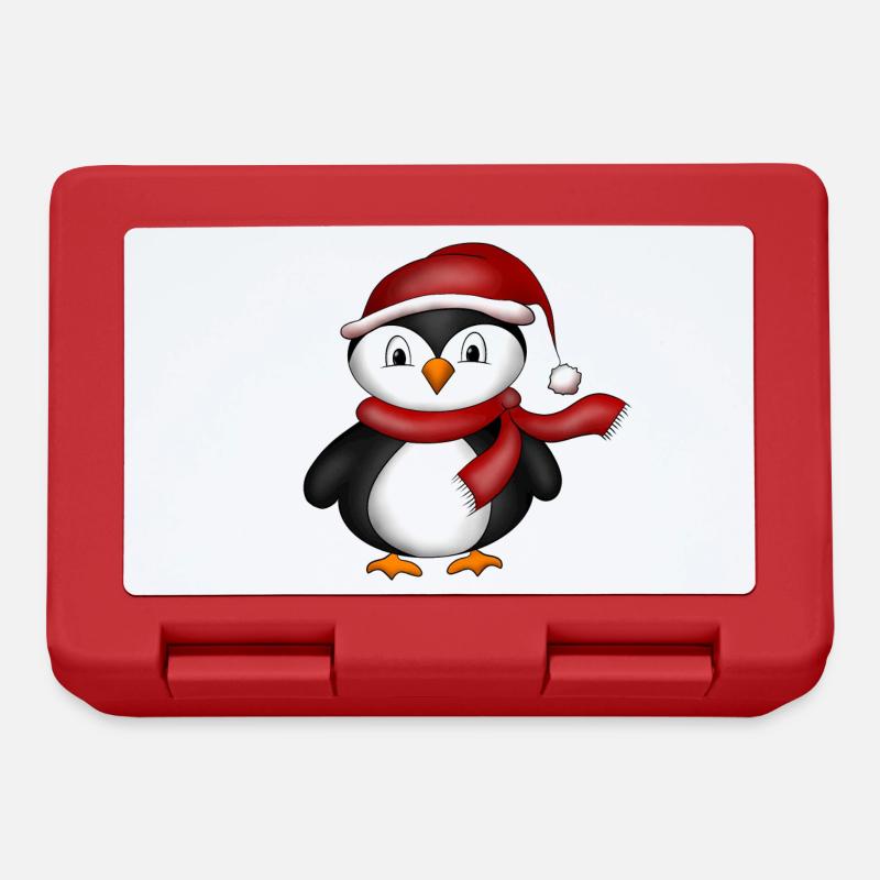 penguin - Lunchbox - red
