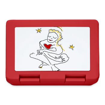 Christ Enfant Yoga Coeur Etoiles - Boîte à goûter - rouge - Devant